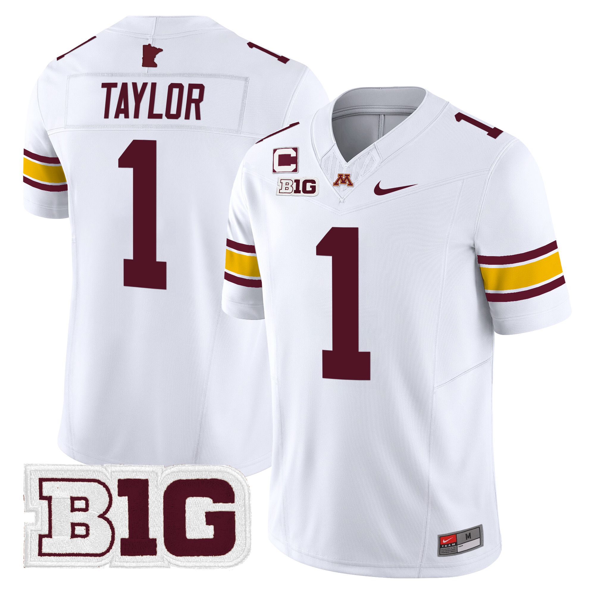 Men Minnesota Golden Gophers #1 Taylor White Nike 2024 Vapor Limited NCAA Jersey